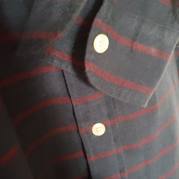 Abercrombie  Mens Size Medium Navy/Red Horizontal Stripe 100%… - Picture 5 of 5